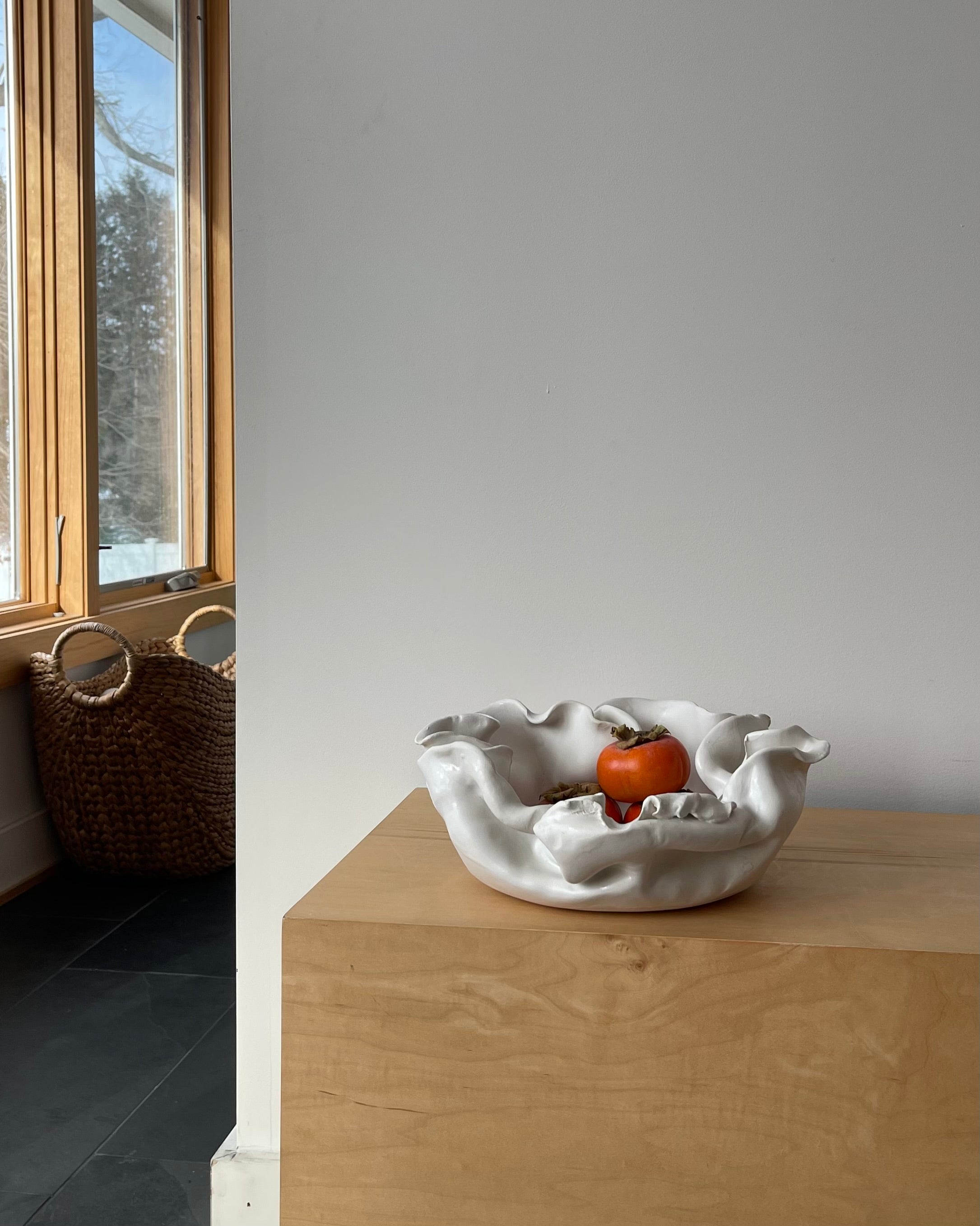 Large Crumpled Bowl | Matte White – Suzanne Kumar